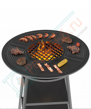 Чугунный Fantastic Grill Везувий Ø 700 (чаша+подставка+плита Gurman Ø700+крышка)