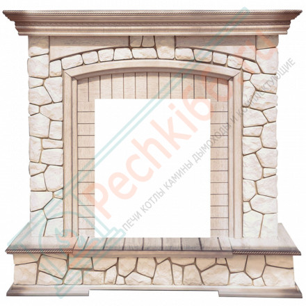 Портал Preston - Белый/Слоновая кость с патиной (Высота 1130мм)