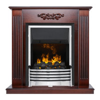 Каминокомплект Lumsden - Махагон коричневый антик с очагом Flagstaff