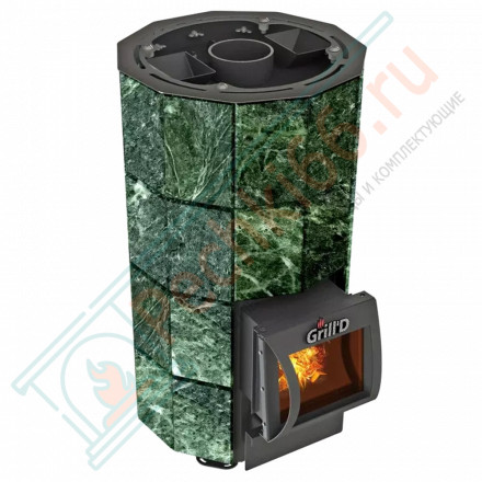 Дровяная банная печь Grill'D Violet Stone Short (Камень колотый 20 кг)