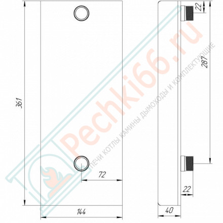 Теплообменник AISI 409 2мм, 1,8л Cometa (Grill’D)