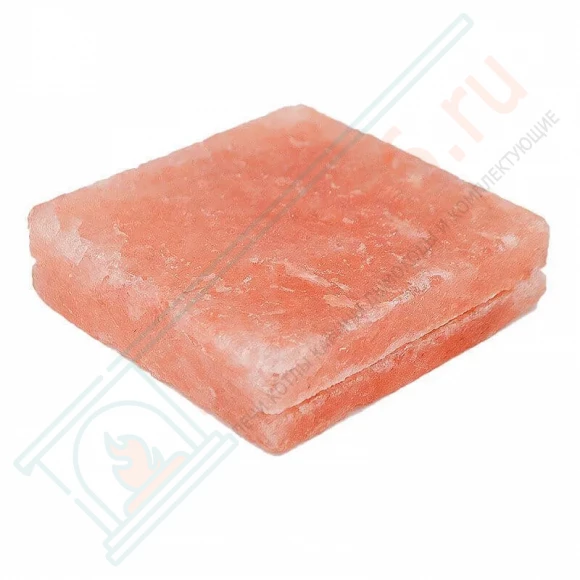 Плитка из гималайской розовой соли 100x100x25 мм шлифованная (с пазом) в Оренбурге