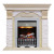 Электрокаминокомплект Dublin - Слоновая кость с патиной / Сланец крем с очагом Danville Chrome FB2