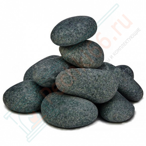 Камень для бани Пироксенит "Черный принц" шлифованный средний, 10 кг, м/р Хакасия (коробка), 10 кг в Оренбурге