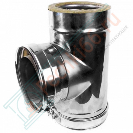 Сэндвич-тройник 90° (AISI-316L/0,5-AISI-304/0,5) d-130/180 (Craft-GS-25)